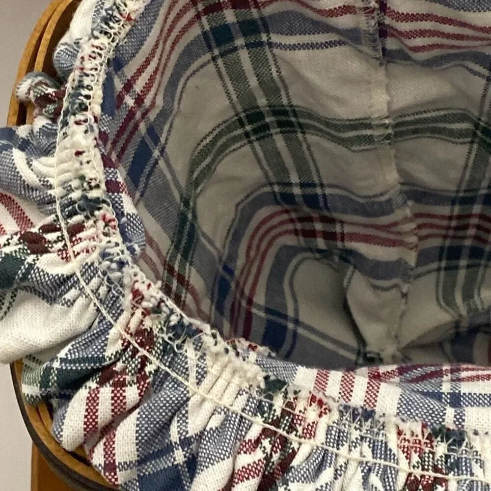 Longaberger Collectors Club Membership Basket Plaid Liner Plastic Protector USA